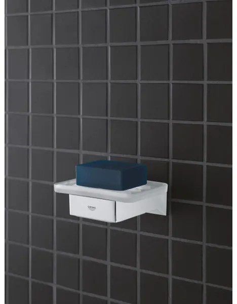 GROHE 40865000 - SELECTION CUBE tartó, fényes króm