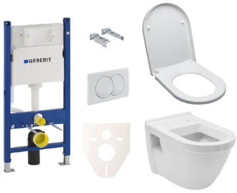 Fali WC készlet VitrA Integra incl. ülések + Geberit Duofix modul Delta 20 fehér SIKOGES5V0 gombbal