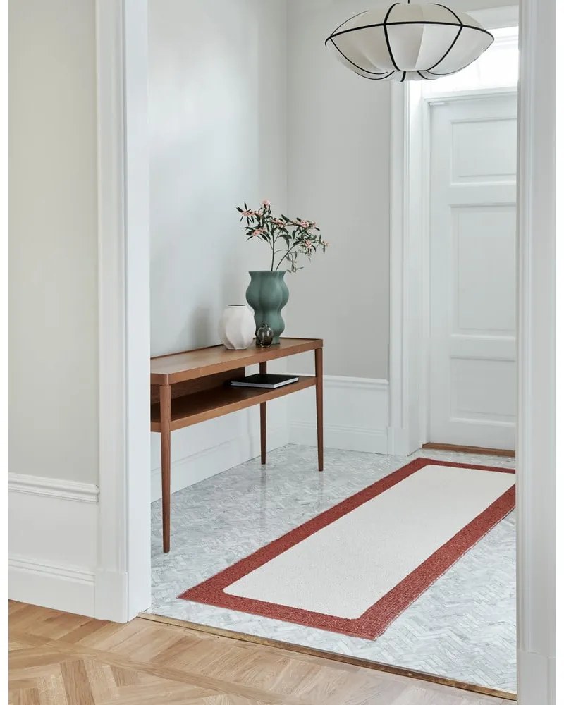 Téglavörös-krémszínű kültéri-beltéri szőnyeg 70x120 cm Ilda Brick – Pappelina