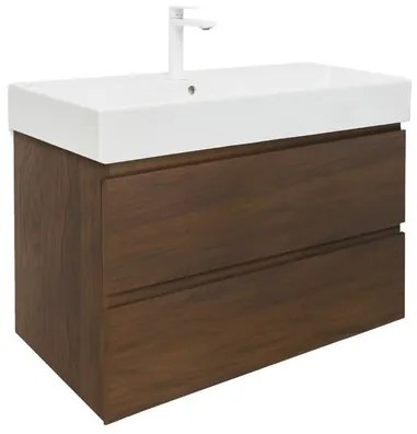 SAT B-Way Fürdőszobaszekrény mosdóval 99x50x45 cm dió matt BWAY2100NUTU2BBI