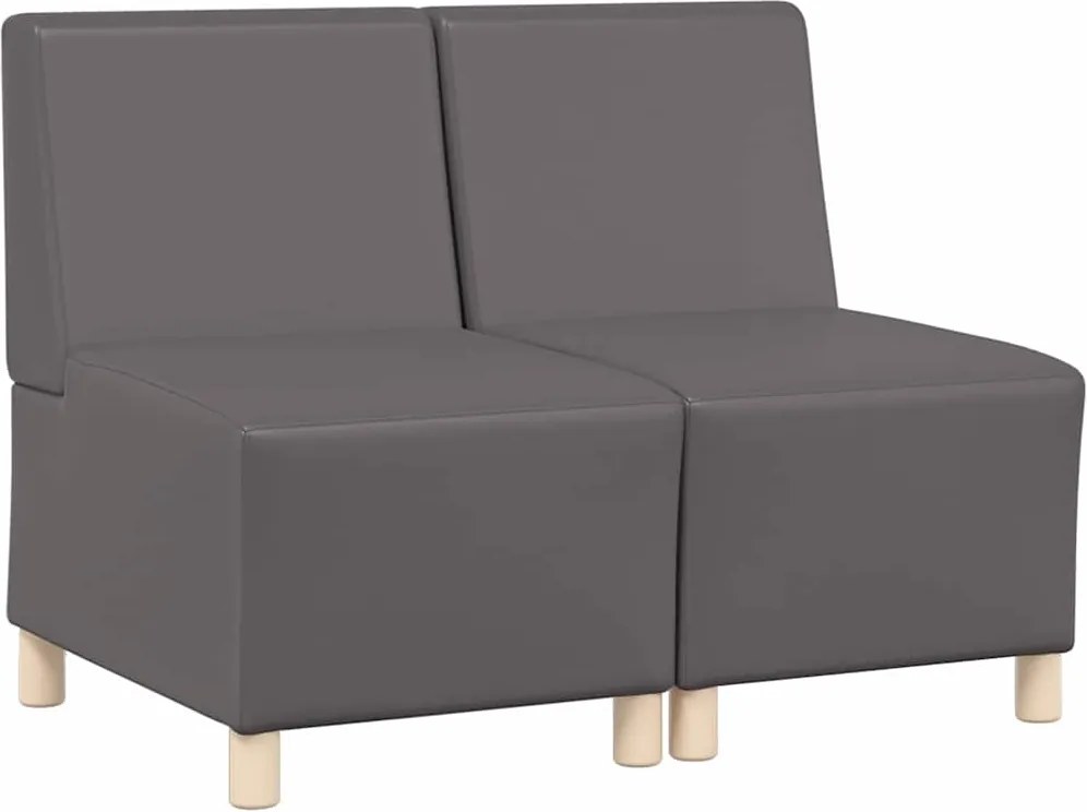 vidaXL Karfa Nélküli Modularis Kanapé Egység 2 pcs Szürke