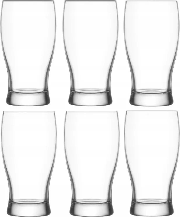 Lav Belek Söröspohár Készlet, 6 darabos Korsók, Kehely, Pohár Szett 380 ml-es Poharak