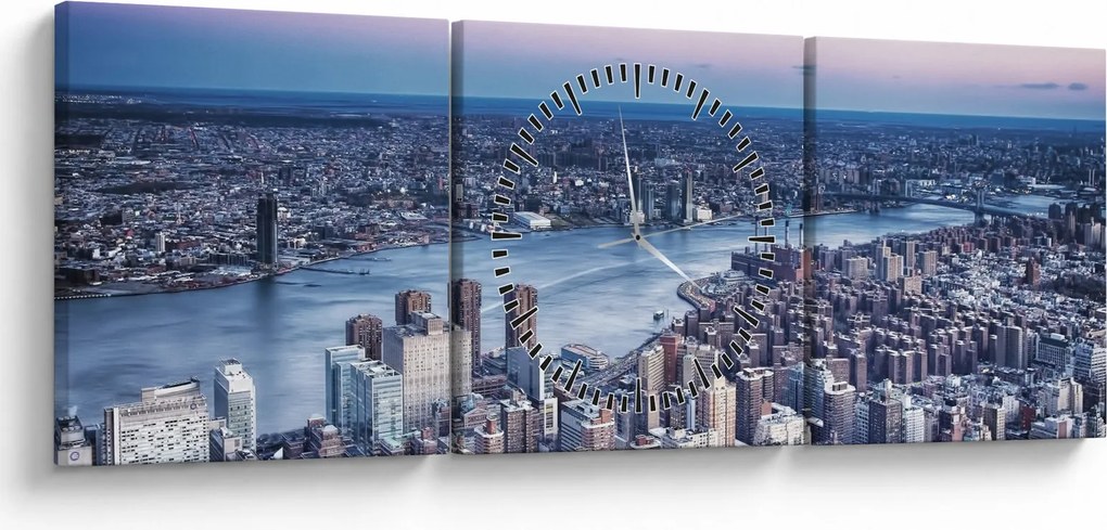 New York képe (órával) (90x30 cm)