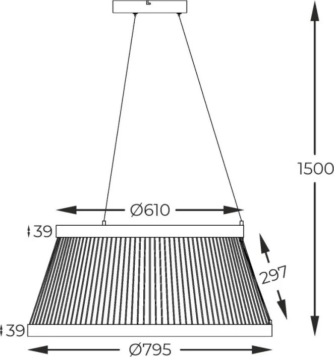 ZUMA LINE MD3328-2M-3BT BALU Modern Led Függesztett Lámpa Fekete LED IP20