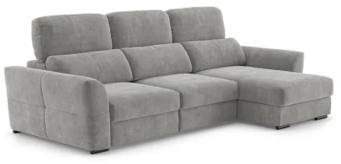 Univerzális kihúzható háromszemélyes sarokkanapé tárolóval TRENTO világosszürke