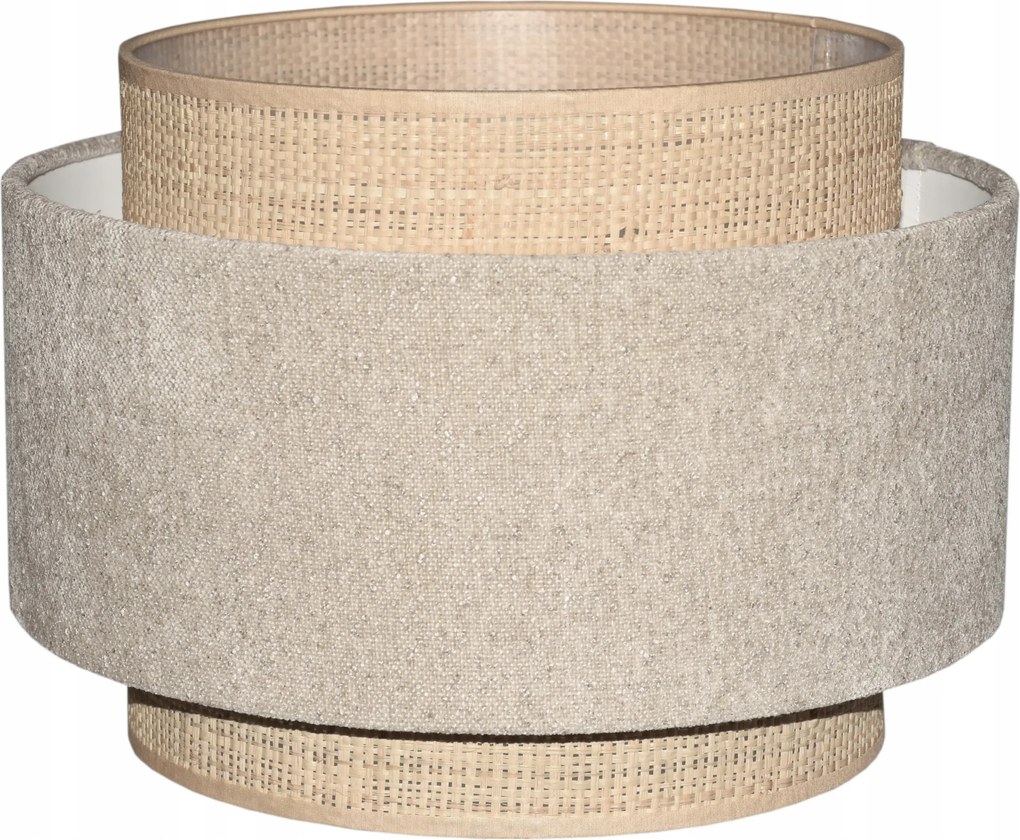 Lámpabúra Álló Mennyezeti Lámpa 45 E27 Bézs Boucle Venosa Rafia Ratan Boho
