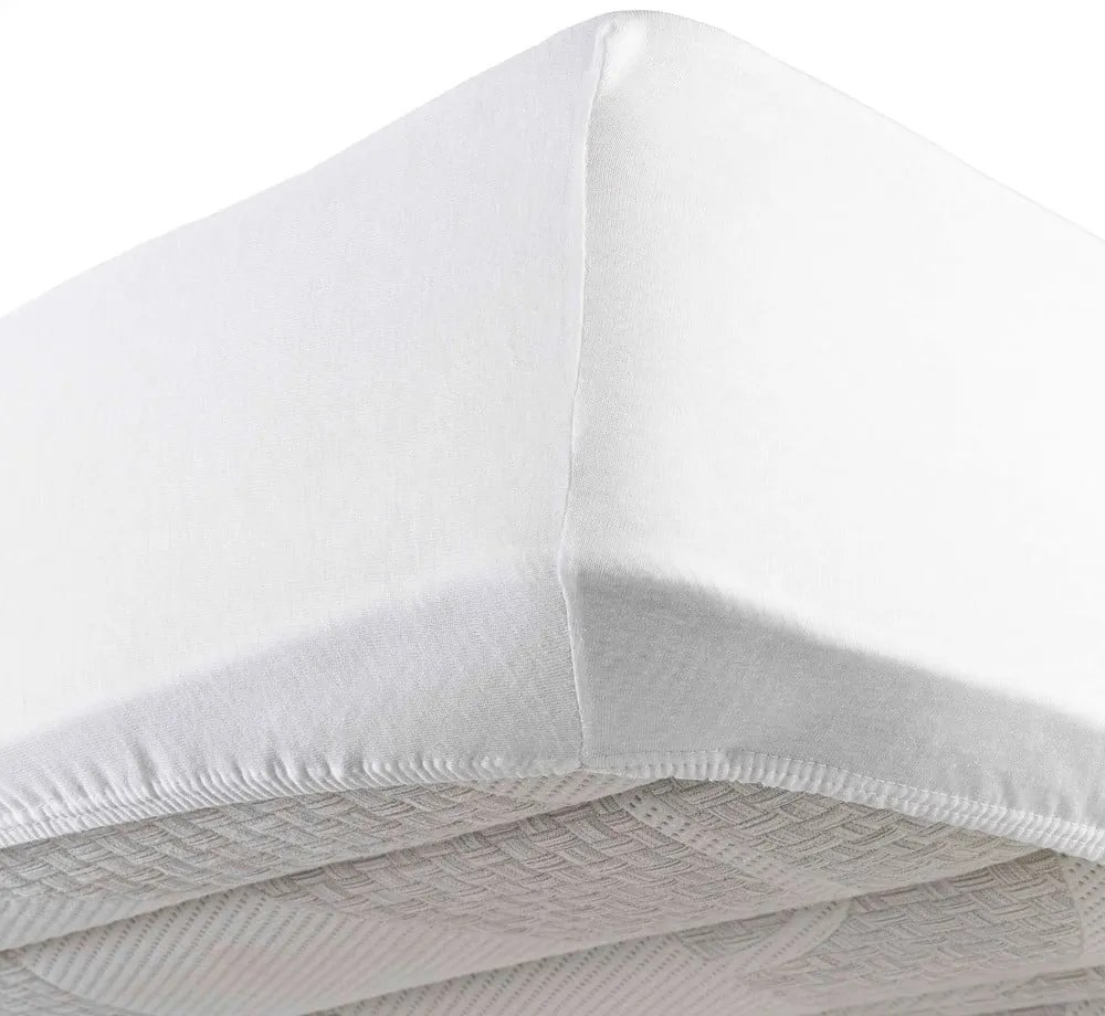 Fehér gumis jersey lepedő 160x200 cm Jersy – douceur d'intérieur