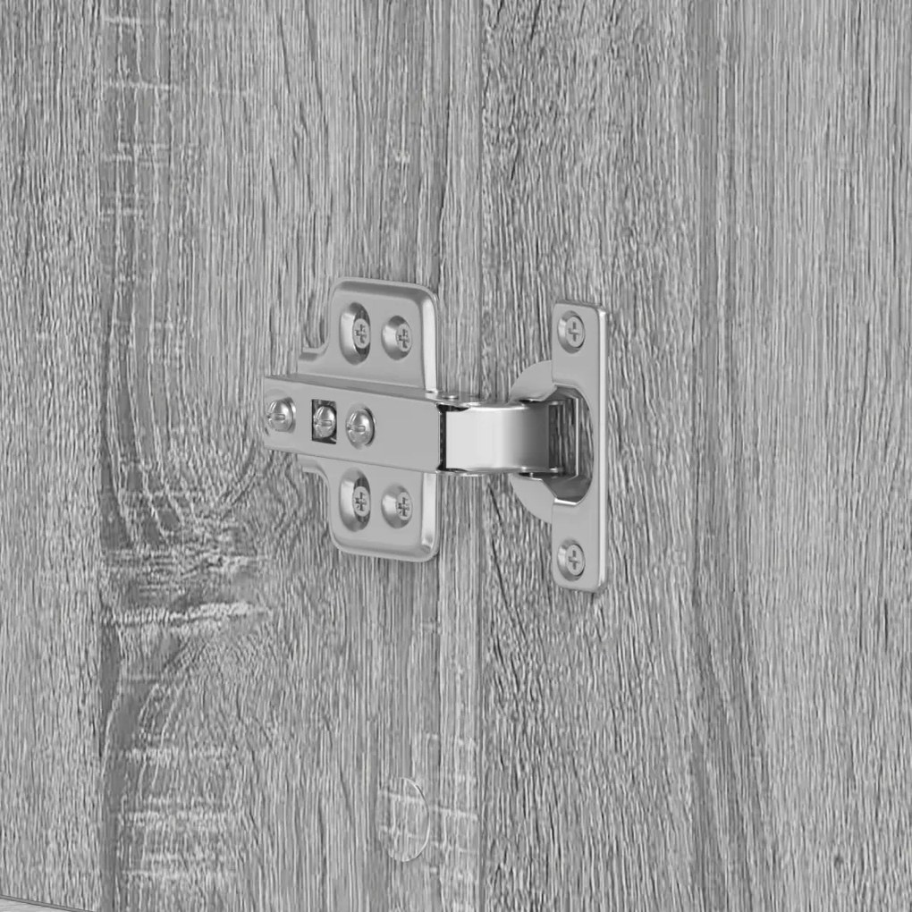 vidaXL Cipőszekrény polcokkal Szürke Sonoma 80 x 39 x 178 cm Faanyag