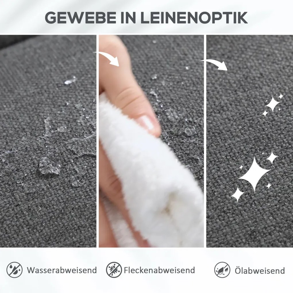 HOMCOM emelőfotel, elektromos dönthető masszázsfunkcióval, kárpitozott fotel, fém, szövet, szürke