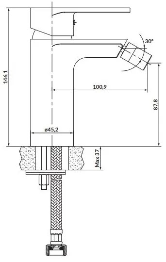 Cersanit S951-317 - Bidécsap CREA nikkel