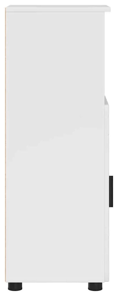 Fürdőszoba Székény Magasfényű fehér 30 x 35 x 95 cm Faanyag