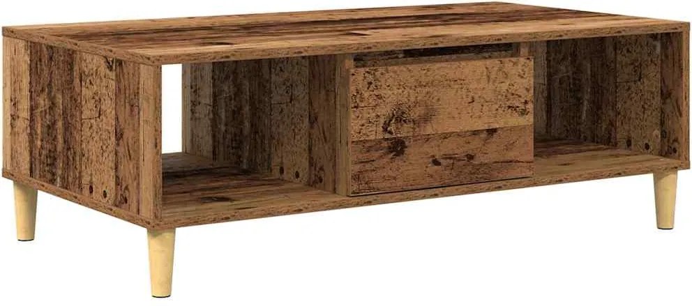vidaXL Dohányzóasztal Öreg fa 102 x 55 x 35 cm Faanyag