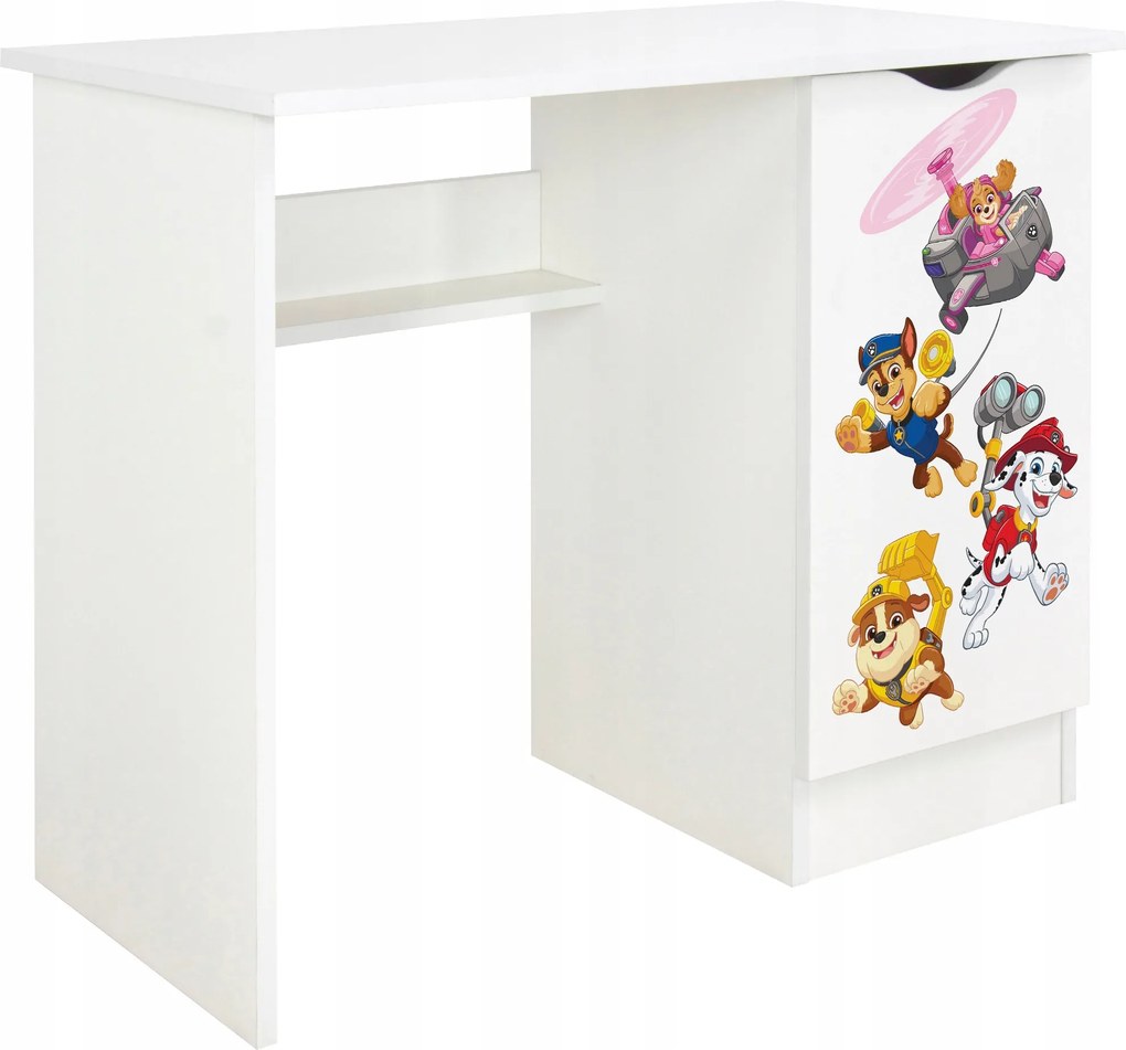 Gyerek íróasztal Mancs Őrjárat 90x50x77 szekrény, tanulás és játék Chase Marshal