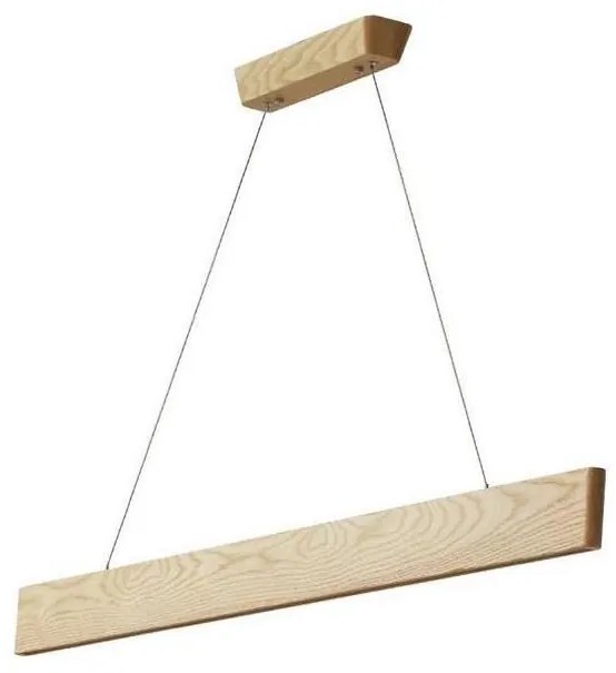 LED Csillár zsinóron LED/22W/230V 4000K 120 cm kőris/tömör fa