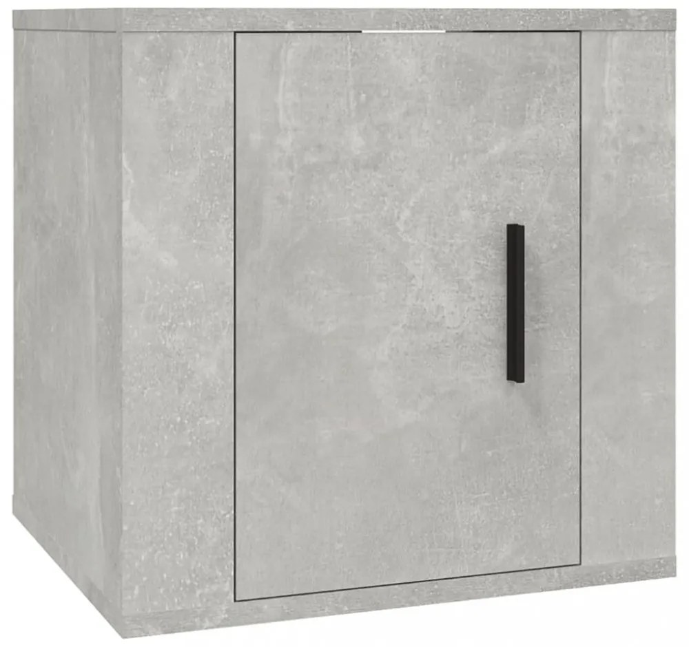 2 db betonszürke fali TV-szekrény 40x34,5x40 cm