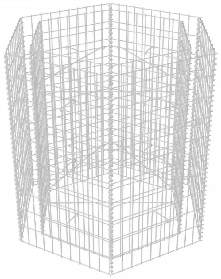 hatszögletű gabion magaságyás 100 x 90 x 100 cm
