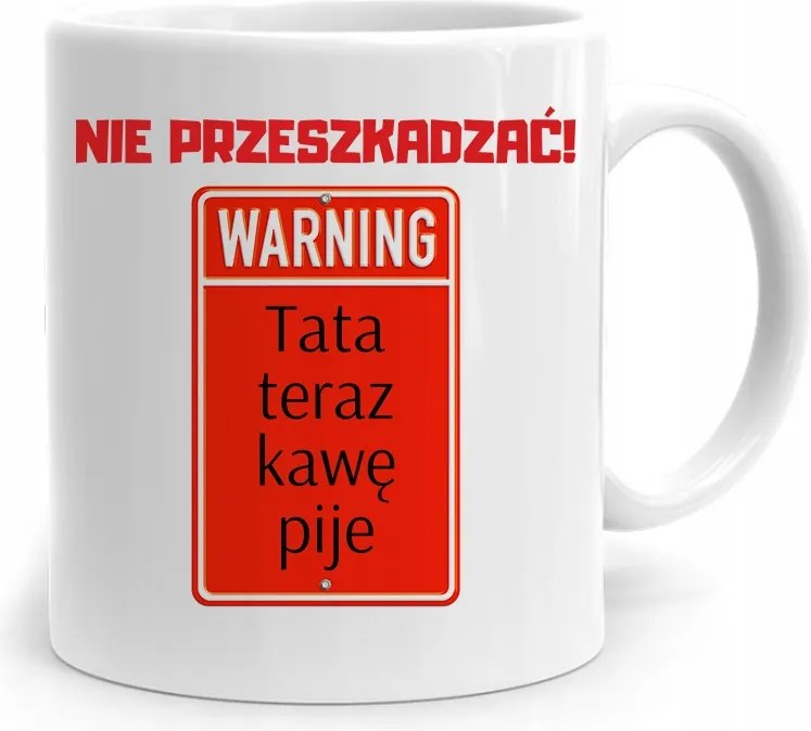 Apák Napi Bögre Apáknak Ne Zavarj! fényképes nyomattal