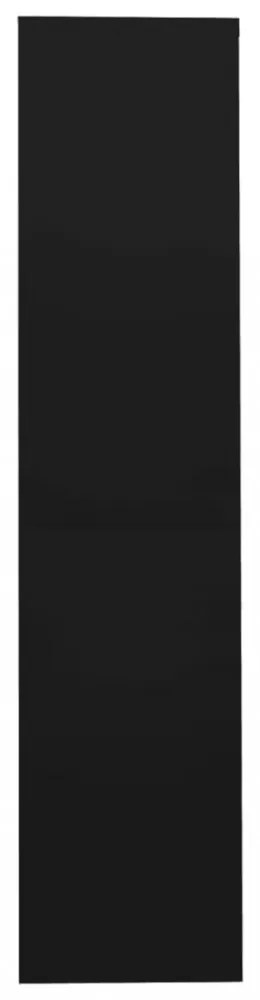 fekete acél tolóajtós irodai szekrény 90 x 40 x 180 cm