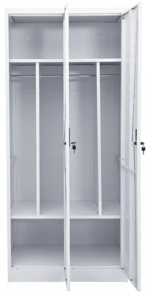 vidaXL világosszürke acél ruhásszekrény 80 x 50 x 180 cm