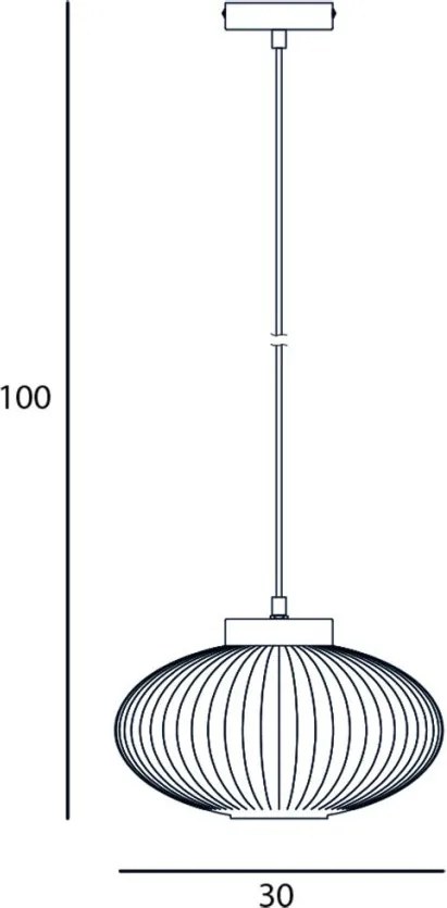 ITALUX PND-52376-1-BK GROSTE Egyágú Függesztett Lámpa Fém E27 IP20