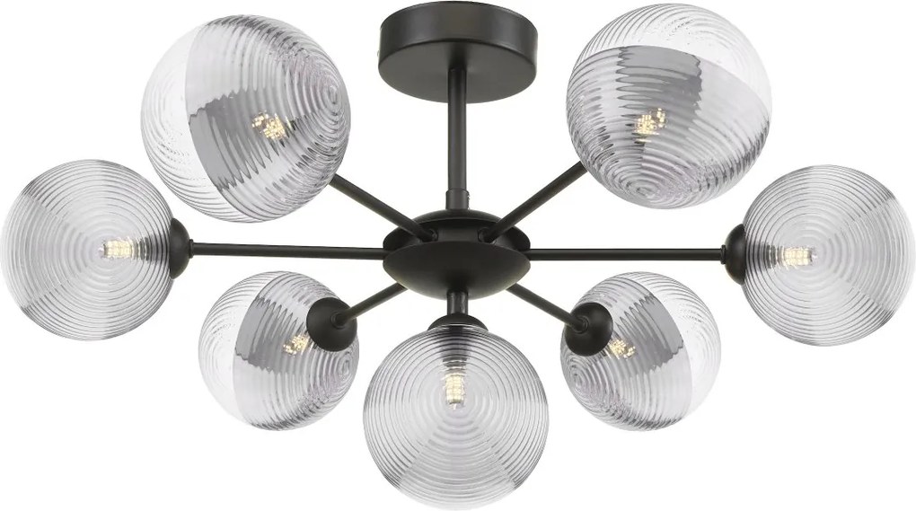 Dar Lighting modern mennyezeti lámpa cohen matt fekete darcoh3422-19