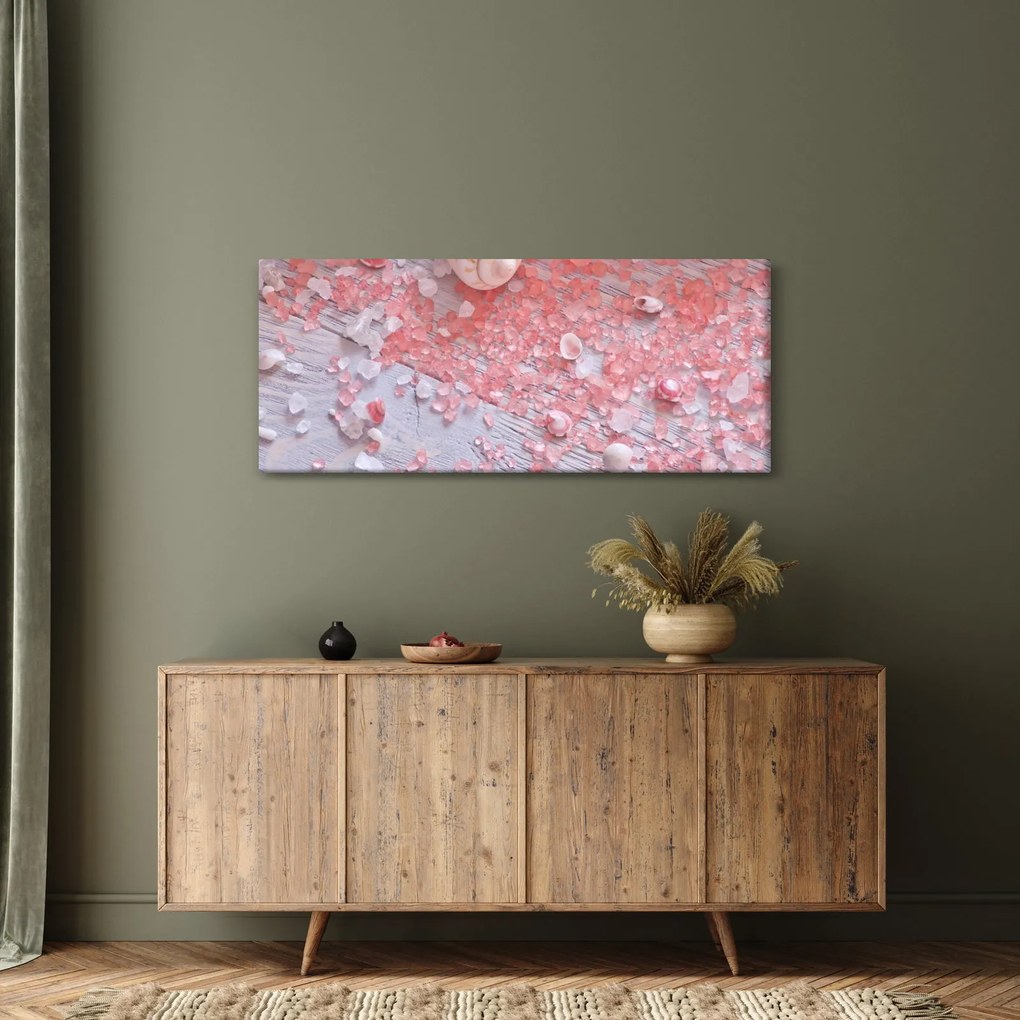 Kép - Tengerparti hangulat rózsaszín árnyalatokban (120x50 cm)