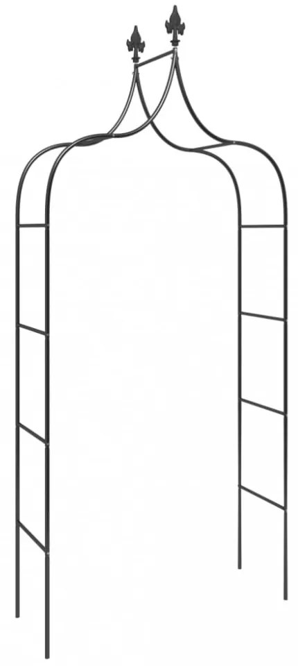 2 db fekete acél kerti boltív 120 x 38 x 260 cm