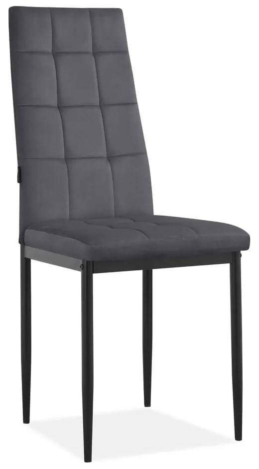 Antracitszürke bársony étkezőszék szett 2 db-os Becca – Støraa