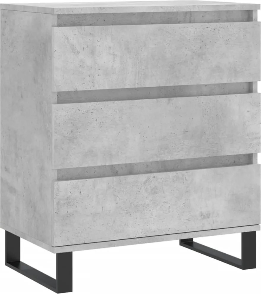 vidaXL betonszürke szerelt fa tálalószekrény 60 x 35 x 70 cm