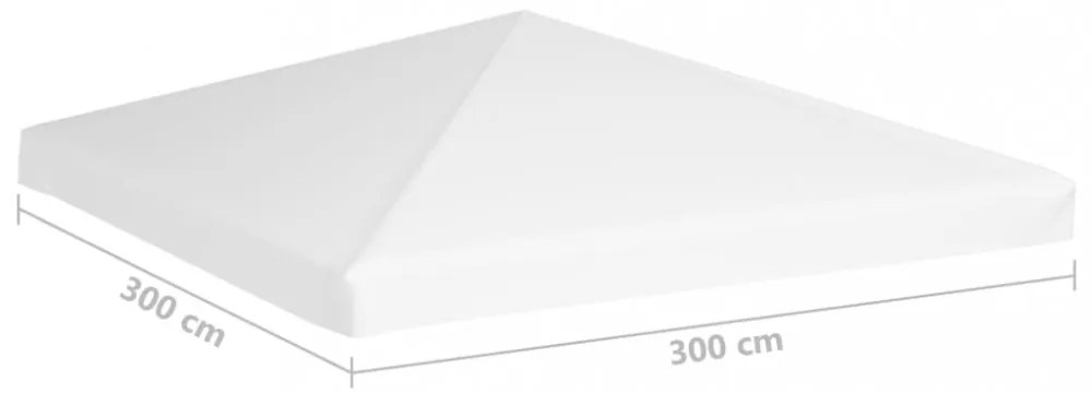 fehér pavilon-tetőponyva 270 g/m² 3 x 3 m