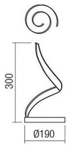 Redo 01-1815 - LED asztali lámpa TORSION LED/11W/230V fehér