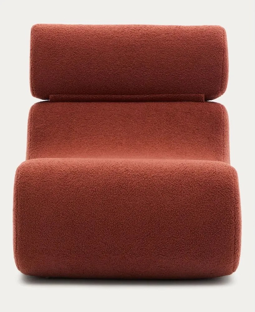 Terrakotta színű buklé fotel Club – Kave Home