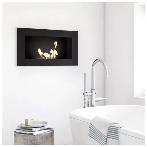 Beépíthető BIO kandalló GOLF 37,4x64,8 cm, 1 kW, fekete