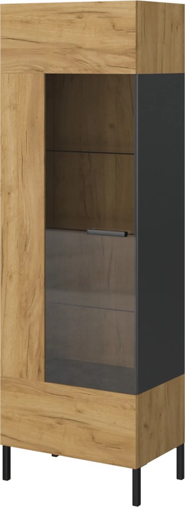 Vitrin 1W, craft tölgy arany/antracit, SANTANA