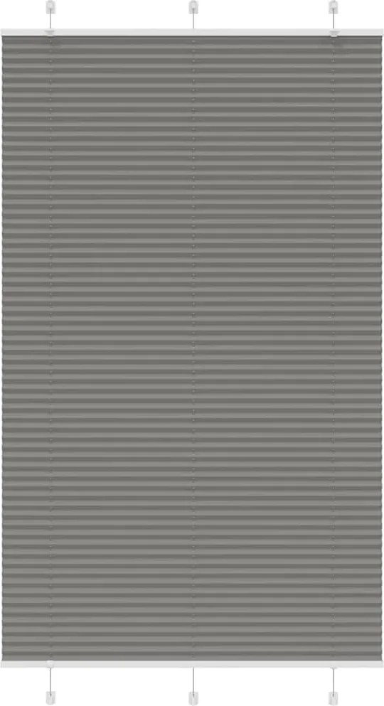 vidaXL pliszírozott redőny antracit 115x200 cm szövetszélesség 114,4cm
