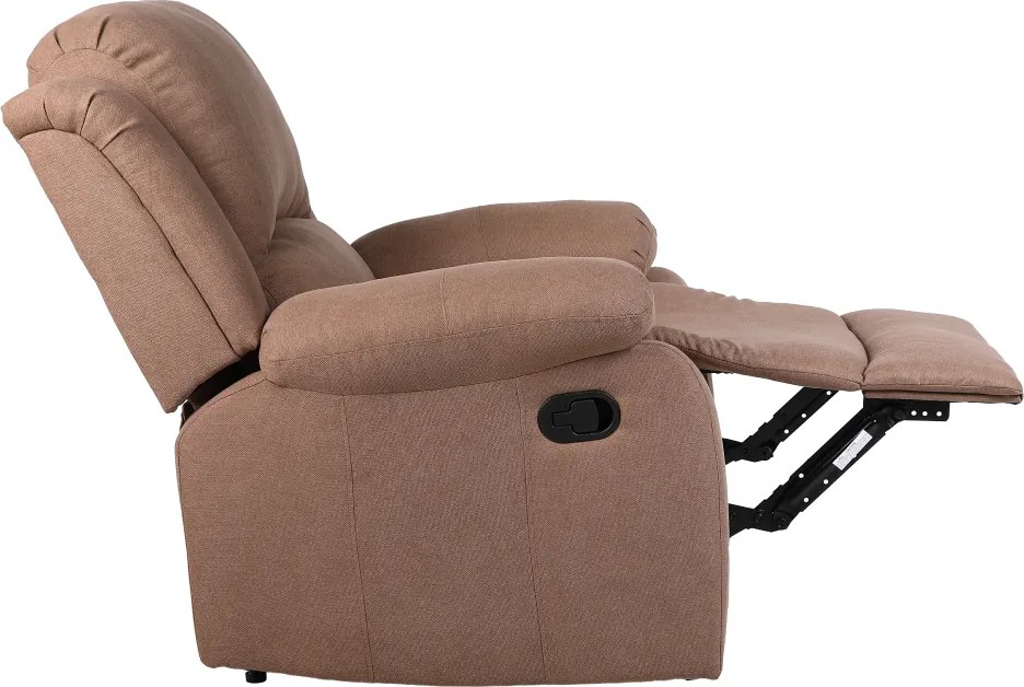 Állítható relaxáló fotel, barna szövet, ASKOY NEW