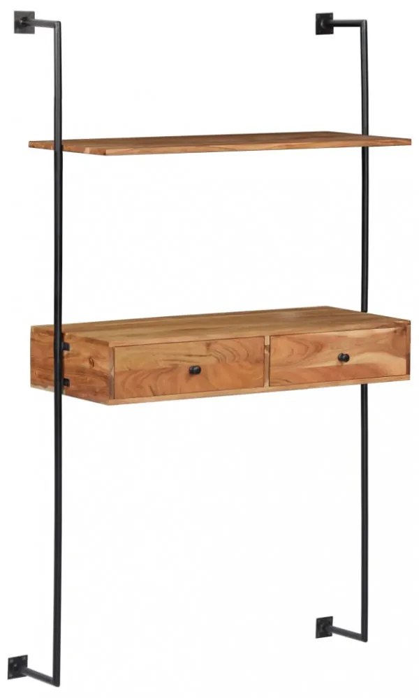 tömör akácfa fali pult 90 x 40 x 170 cm