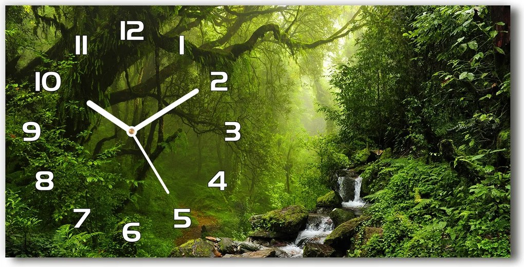 Üveg falióra Dzsungel Nepálban 60x30 cm