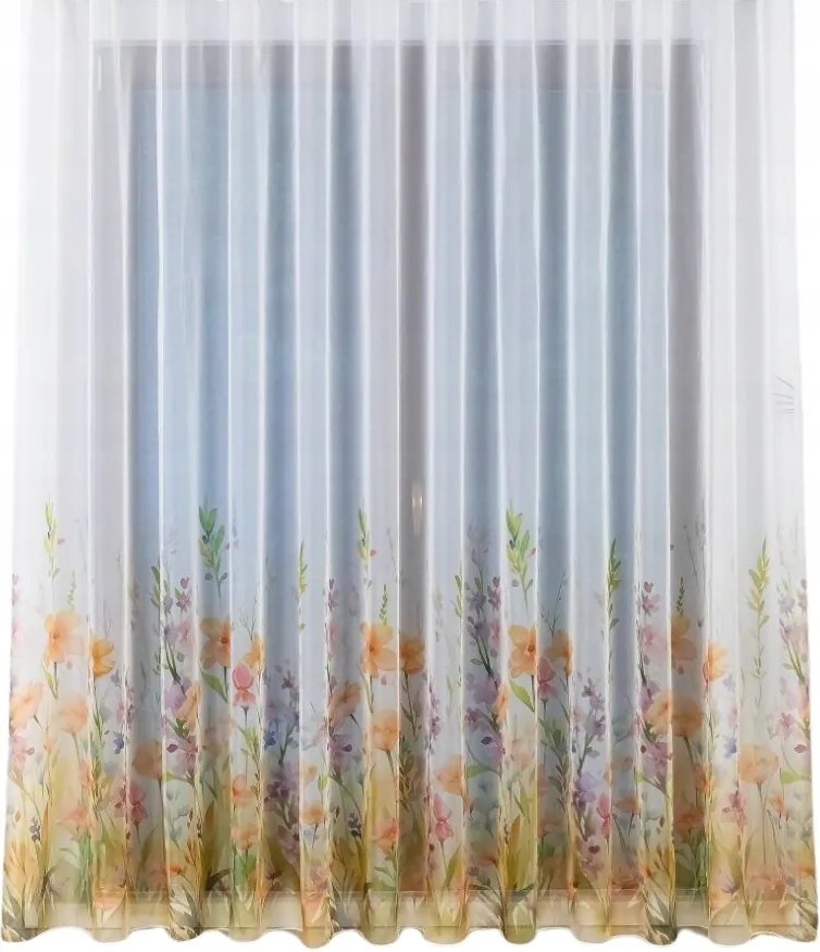 Fátyolfüggöny Színes Tavasz Ráncoló Szalaggal 400x245