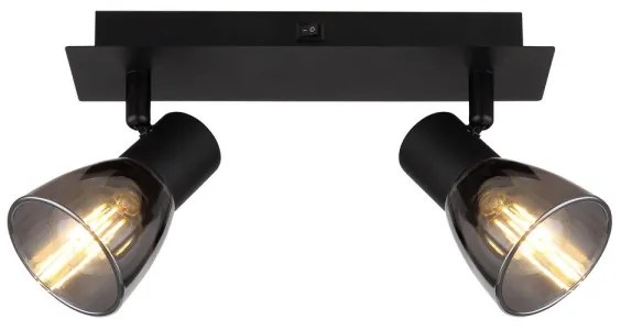 Globo 54307-2 - Fali spotlámpa CLAUDE 2xE14/40W/230V fekete