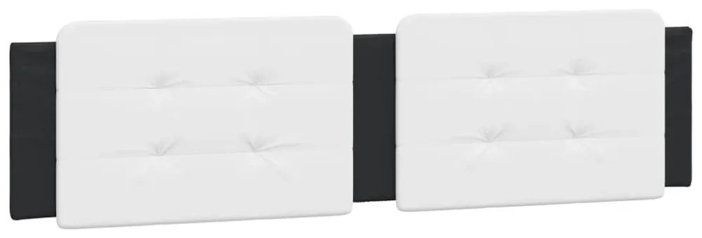 fekete és fehér műbőr ágykeret matrac nélkül Zadar 160 x 200 cm