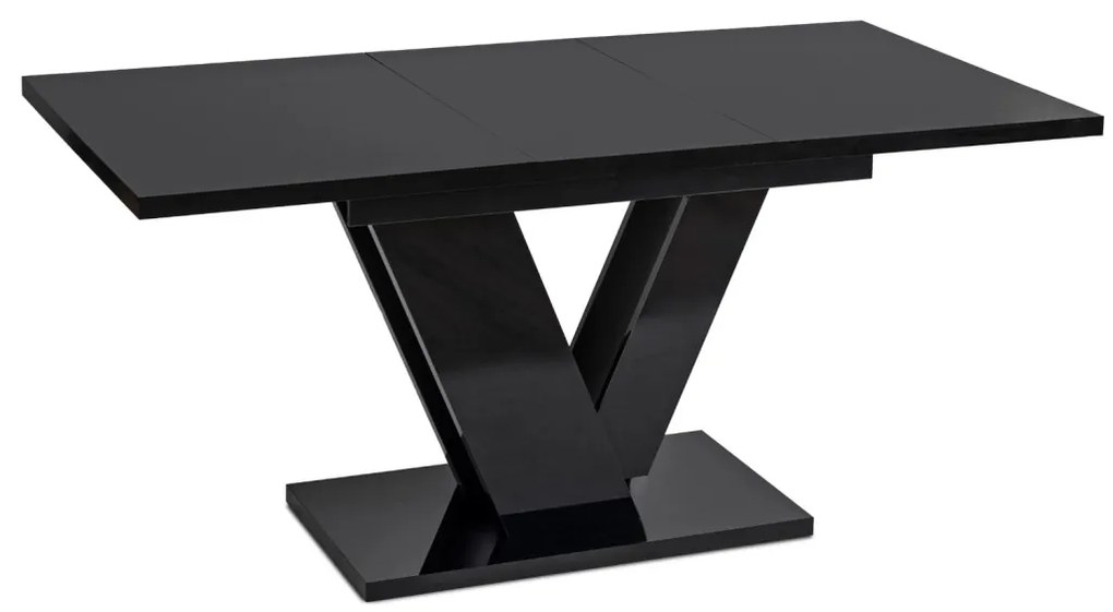 Bővíthető Étkezőasztal Magasfényű Fekete Színben. CLARK 120-160 cm