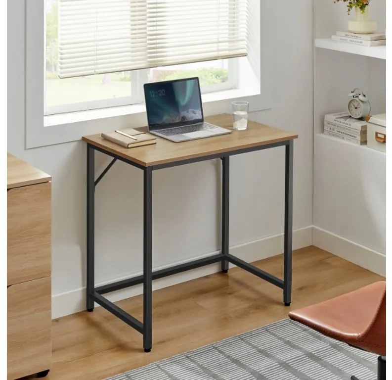 Dolgozószobai szett íróasztal TAYLOR 80x50 cm sonoma tölgy + irodai szék AVOLA VELVET királykék