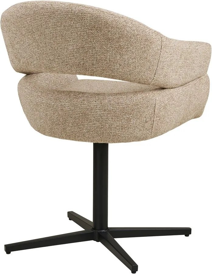 Bézs kárpitozott karfás étkezőfotel Dover – House Nordic