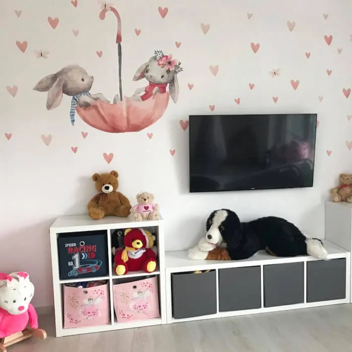 INSPIO Esernyő nyuszikkal - Matrica gyerekszobába