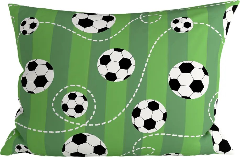 Polipamut párnahuzat FOOTBALL TIME POLY 70x90 cm, zöld