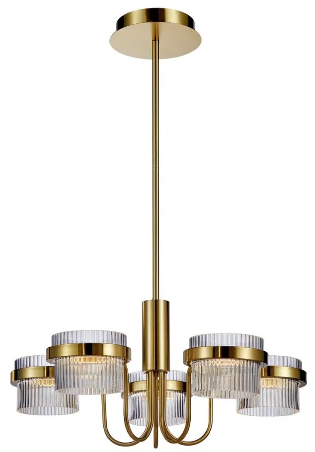 ITALUX 5902854539758 TIARA Glamour Csillár Átlátszó, Arany LED IP20