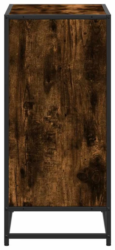 füstös tölgy színű szerelt fa könyvszekrény 60x35x76 cm