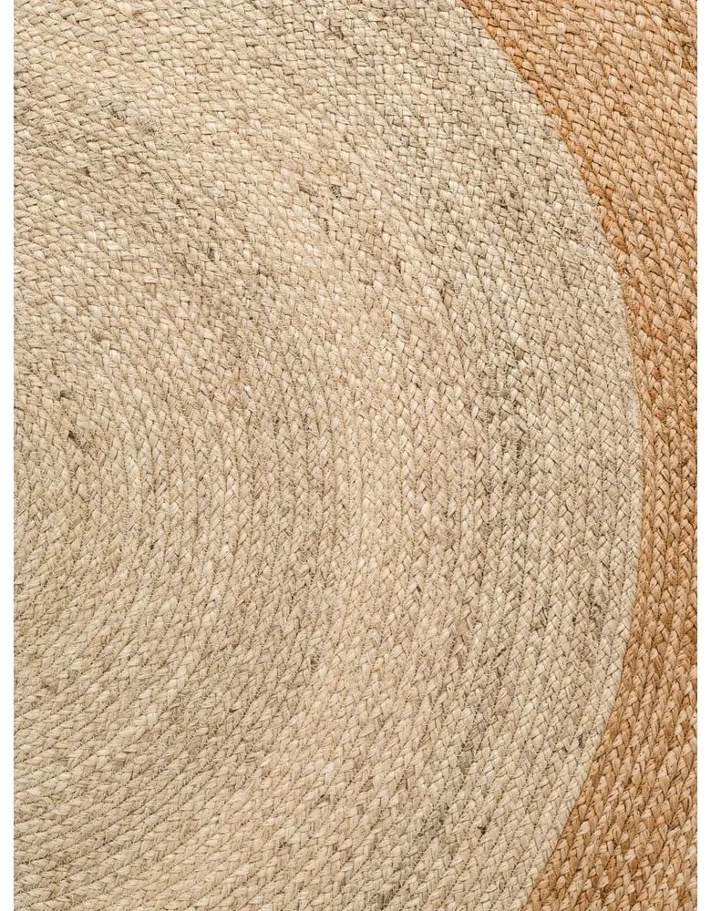 Elefántcsont színű kétoldalas kézi szövésű kerek juta szőnyeg ø 240 cm Jutta Ivory – Hanse Home