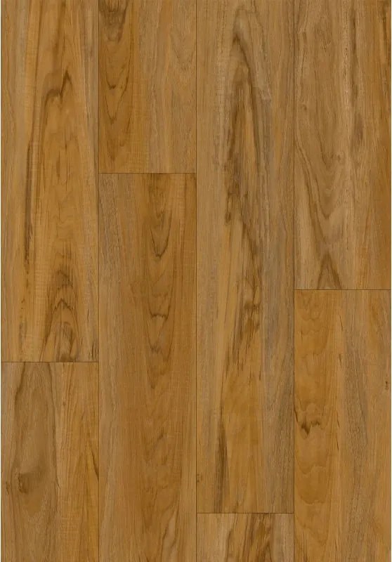 Mexen Norfolk vinyl panel 1227 x 187 mm LVT Dryback 2,5 mm, PVC alátét, 4 V-Fuga, Teak - F1393-1227-187-255-4V1-01